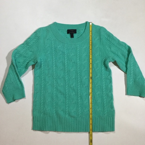 J.Crew Sz S 100% Italian Cashmere Cable Sweater - Picture 7 of 8